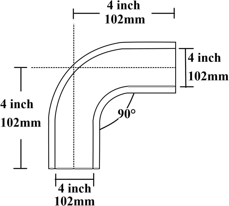 YSIL 4" 90 Degree Elbow Silicone Coupler Hose 4-Ply Reinforced Turbo Intercooler Intake Piping with T-Bolt Clamps 5MM Thickness - Image 2